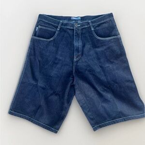 Southpole Vintage y2k Men's Baggy Jean Shorts Hip Hop Darkwash RN82628